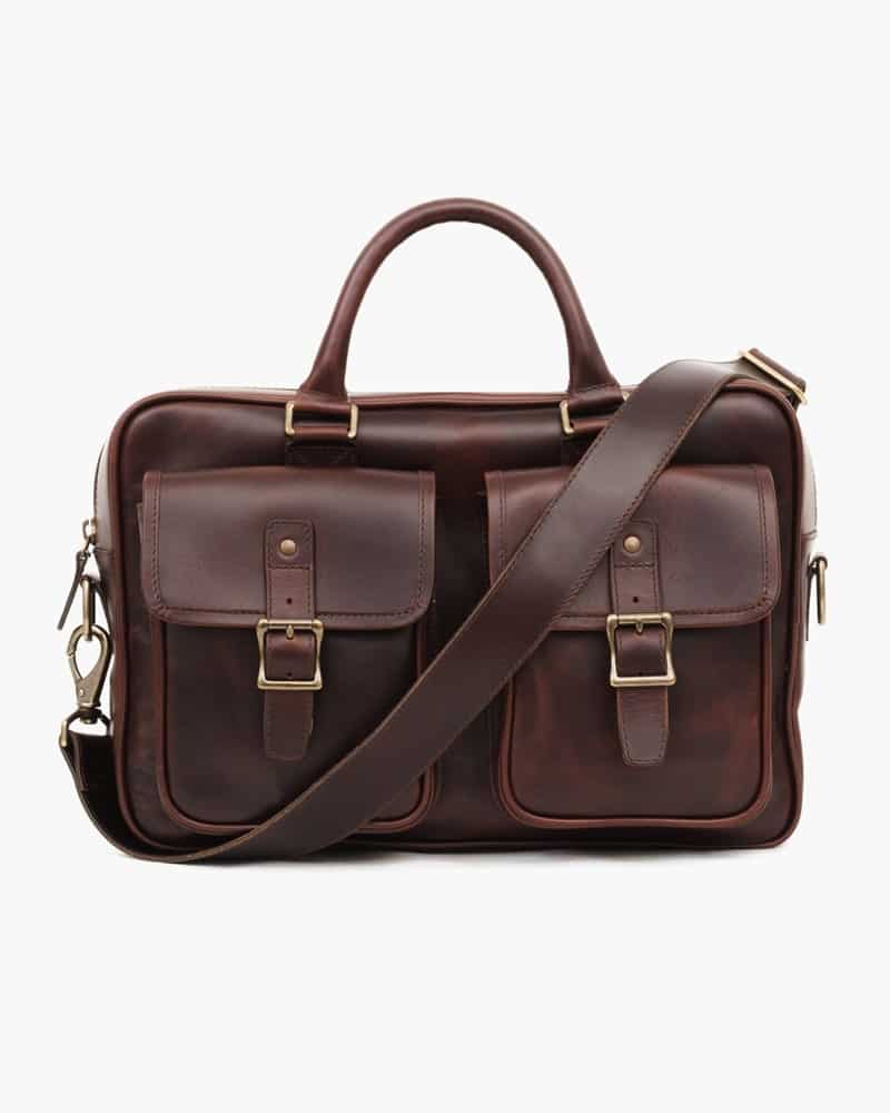 چمدان چرم طرح کیف دستی