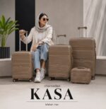 چمدان FASHION اکونومی ست کامل 4 تایی رنگ نسکافه ای